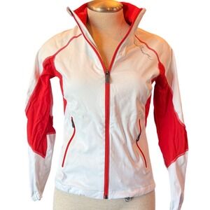 Salomon White and Red Women's Full-Zip Jacket
